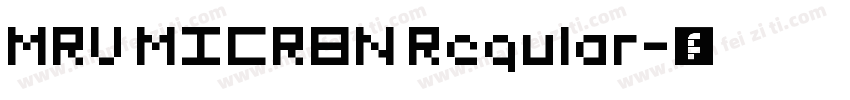 MRV MICRBN Regular字体转换